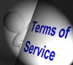 Terms Of Service Sign Displays User And Provider Agreement Stock Photo