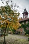 A Courtyard In Friedrichsdorf Stock Photo