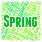 Spring Word Meaning Season Springtide And Words Stock Photo