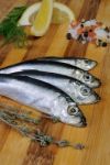 Salted Sprats Stock Photo