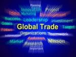 Global Trade Brainstorm Displays Planning For International Comm Stock Photo