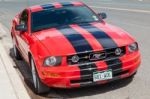 Seligman, Arizona/usa - July 31 : Old Mustang Parked In Seligman Stock Photo