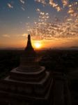 Sunset Over Religious Temples Stock Photo