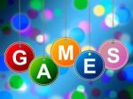 Games Play Represents Recreational Gaming And Entertainment Stock Photo