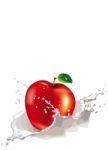 Splash Apple Stock Photo