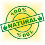 Hundred Percent Natural Represents Absolute Organic And Nature Stock Photo