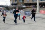 Cardiff Uk March 2014 - Running In Support Of Sport Relief Stock Photo