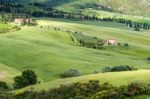 Farm In Val D'orcia Tuscany Stock Photo