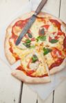 Italian Pizza Margherita Stock Photo