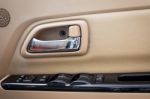 Door Handle Inside The Luxury Modern Car On Switch Button Control Stock Photo