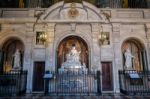 Interior View Of The Cathedral Of The Incarnation In Malaga Stock Photo