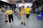 Student 9-10 Years Old, Scout Activities, Dance Performances Around The Fire., Scout Camp Bangkok Thailand Stock Photo