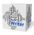 Writer Job Shows Hire Writers And Occupation Stock Photo