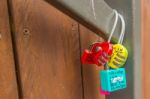 Seoul - March 28 : Love Padlocks At N Seoul Tower Or Locks Of Love Is A Custom In Some Cultures Which Symbolize Their Love Will Be Locked Forever At Seoul Tower On March 28,2015 In Seoul,korea Stock Photo