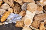 Fresh Assortment Of Baked Bread Varieties Stock Photo