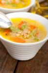 Syrian Barley Broth Soup Aleppo Style Stock Photo