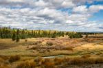 Scenic View Of The Grand Teton National Park Stock Photo