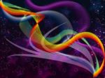 Twisting Background Means Colored Curves And Stars
 Stock Photo