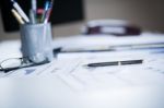 Desks Stock Photo