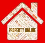 Property Online Indicates Web Site And Apartments Stock Photo