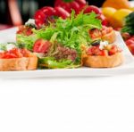 Original Italian Fresh Bruschetta Stock Photo