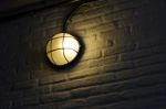 Pathway Or Wall Light For Building Or House Stock Photo