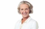 Happy Senior Woman Posing Stock Photo