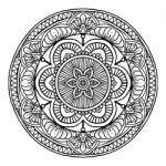 Outline Mandala Decorative Round Ornament, Hand Drawn Style - Ve Stock Photo