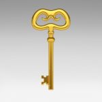 Golden Key Stock Photo