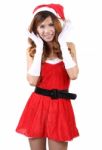 Santa Claus Woman Stock Photo