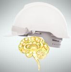 Brain Protect Use For Business And Know How Protection Stock Photo