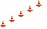 Traffic Cone On The Way Stock Photo