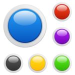 Multicolored Push Buttons Stock Photo