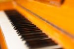 Closeup Of The Piano Keys Stock Photo