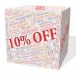 Ten Percent Off Represents Bargains Cheap And Sales Stock Photo