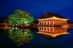 Gyeongbokgung Palace At Night In Seoul,korea Stock Photo