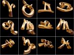 3D Zodiac Sign Stock Photo