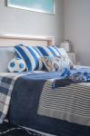 Blue Color Tone Of Kid's Bedroom Stock Photo