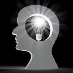 Light Bulb Shows Think About It And Creativity Stock Photo