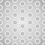 Silver Retro Flower Pattern On Silver Background Stock Photo