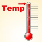 Temperature Thermometer Indicates Mercury Centigrade And Scale Stock Photo