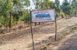 Sign By The Road In Ethiopia Stock Photo