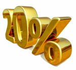 3d Gold 20 Twenty Percent Discount Sign Stock Photo