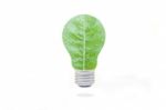 Green Leaf Lamp Stock Photo