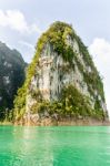 Beautiful Island And Green Lake ( Guilin Of Thailand ) Stock Photo