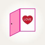  Love Heart Door Open Mind Concept Stock Photo