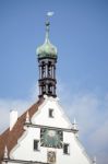 Old Clock Tower In Rothenburg Stock Photo