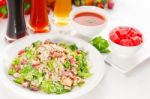 Fresh Caesar Salad Stock Photo