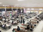 Blur Image Canteen Dining Hall Room Stock Photo