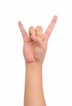 Rocker Hand Sign Stock Photo